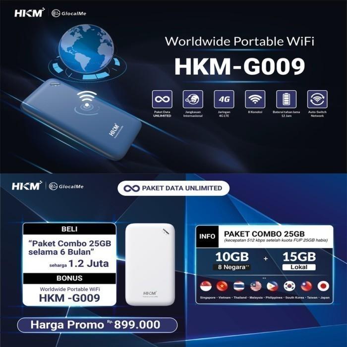 Gambar Modem Wifi HKM G009 Worldwide Portable Wifi Unlimited - Garansi Resmi - Modem HKM G009 dari Indokom Store undefined Tokopedia