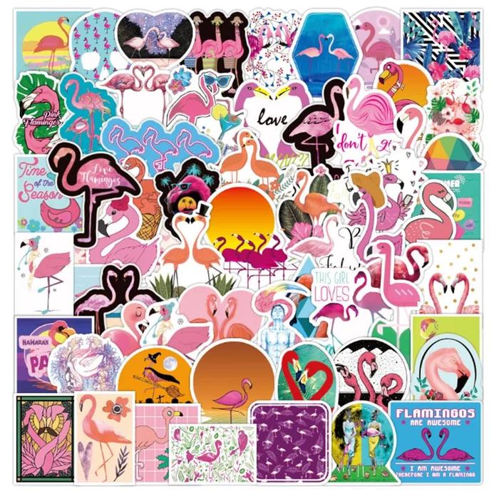 Gambar 10/30/50/100Pcs/Set    Flamingo   Kawaii Stickers For Chidren Toy dari DESTRO VIP undefined Tokopedia
