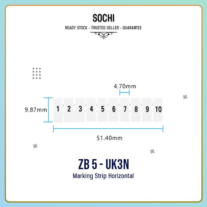 Gambar Marking Strip Horizontal UK Terminal Block - UK 3N, Blank dari Sochi Smart Shop undefined Tokopedia