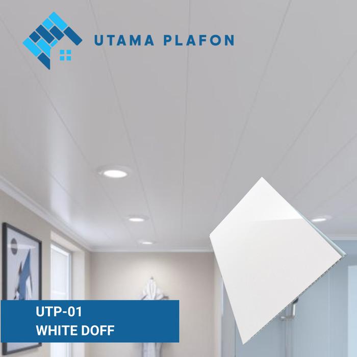 Gambar Plafon PVC Ceiling Panel Merk Utama Plafon Warna Putih Motif Kayu - UTP-01 dari Utama Plafon undefined Tokopedia