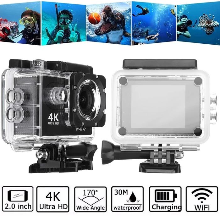 Jual Ultra HD 4K Action Camera WiFi 12MP inch Screen 30 m
