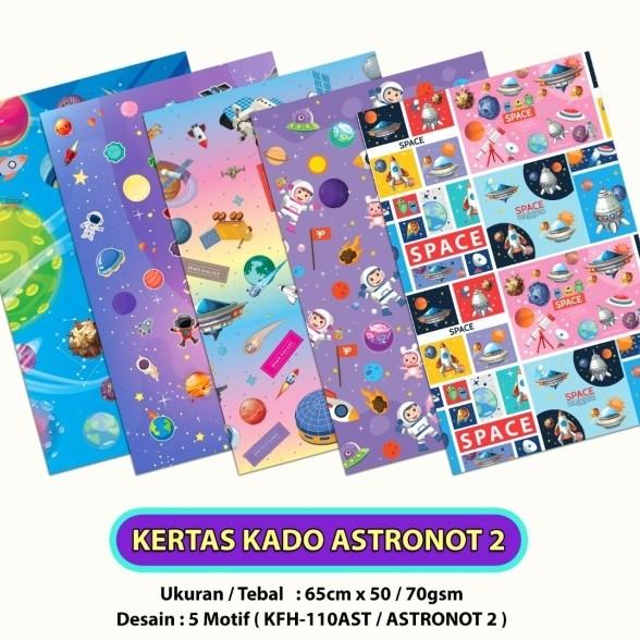 Gambar l✪75 kado sq - gift wrap astronut rocket moon universe planet p8k dari gusmitaemall undefined Tokopedia