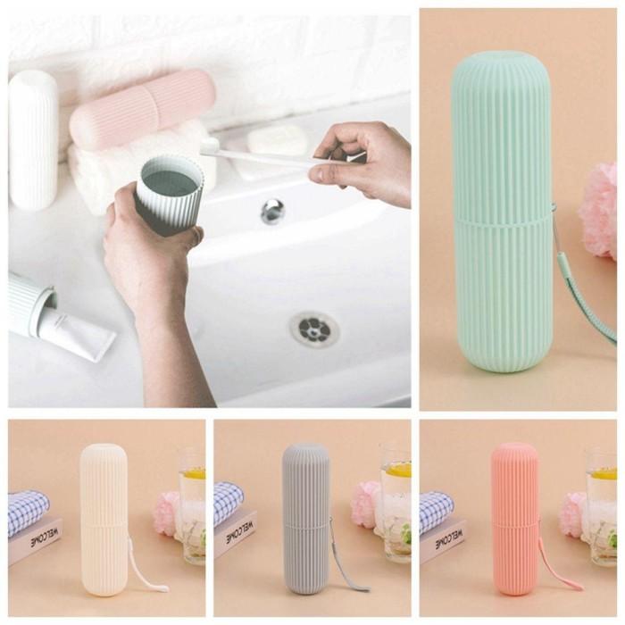 Gambar Lakamier Tempat Sikat Gigi Odol Travel Cup Aksesoris Kamar Mandi Tooth dari lecielestbeau undefined Tokopedia
