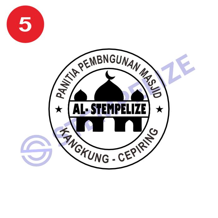 Gambar Stempel Panitia Pembangunan Masjid - 5, Biru dari Stempelize undefined Tokopedia