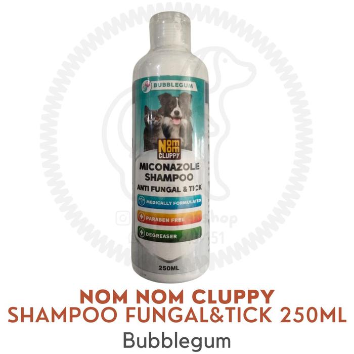 Gambar NOM NOM CLUPPY Shampoo Anti Fungal & Tick 250ml - Bubblegum dari Rukun Aman Makmur undefined Tokopedia