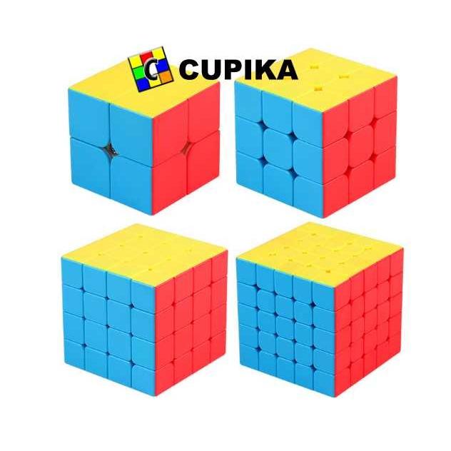 Jual new Paket Rubik Jumbo 2x2 3x3 4x4 5x5 Stikerless Moyu Gift