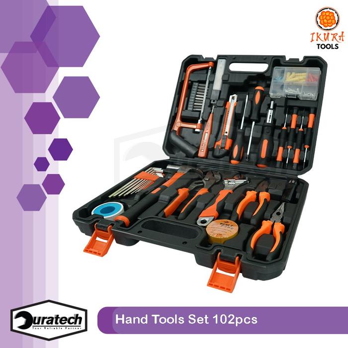 Gambar Hand tools Set 102pcs / Tool Kit Set / Alat Pertukangan Set Tang Obeng dari Kajja8766 undefined Tokopedia