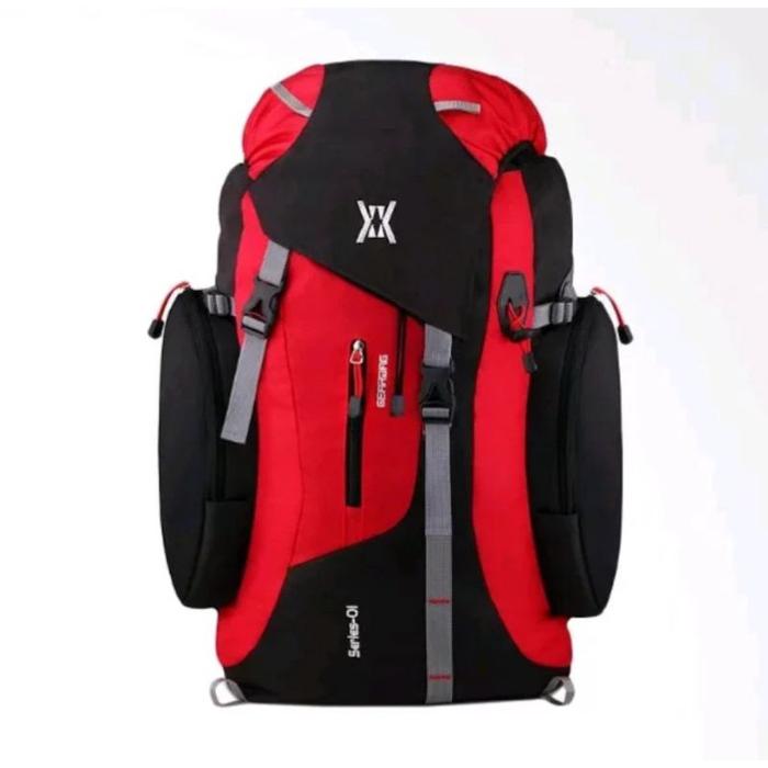 Gambar terbaru(MRT) !!! tas ransel gunung 60liter gearbag free raincover - Merah dari Inomark undefined Tokopedia