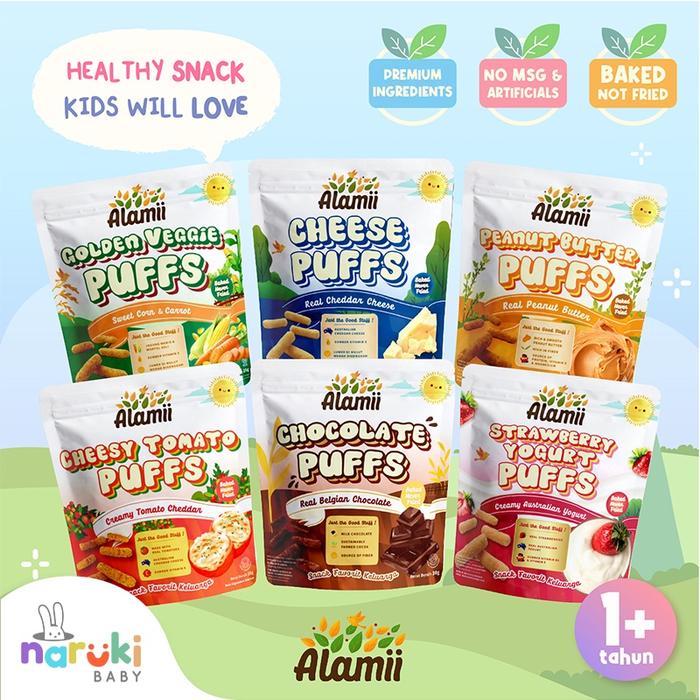 Gambar Alamii Puffs Cemilan Snack Sehat Untuk Bayi Anak 25gr - Golden Veggie dari bimbim12 undefined Tokopedia