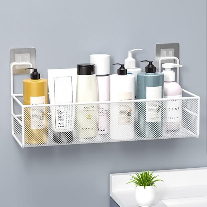 Gambar Wall-Mounted Bathroom Shelf Shower Shampoo Rack Toilet Accessories dari asdasdfp undefined Tokopedia