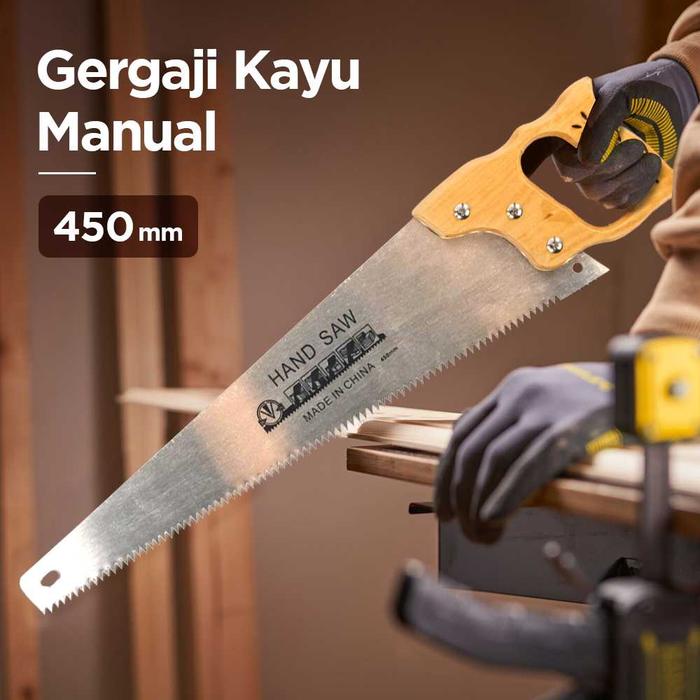 Gambar PYLEAS Gergaji Kayu Tangan Manual Hand Pulled Saw 450 mm - Wooden dari Dnipro Store undefined Tokopedia
