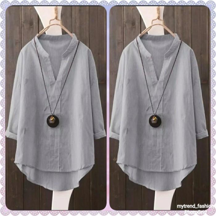 Gambar BAJU BLOUSE CEWEK KEKINIAN KEMEJA ATASAN FASHION TERBARU JUMBO VENNY - Hitam dari FASHION BAJU KEKINIAN undefined Tokopedia