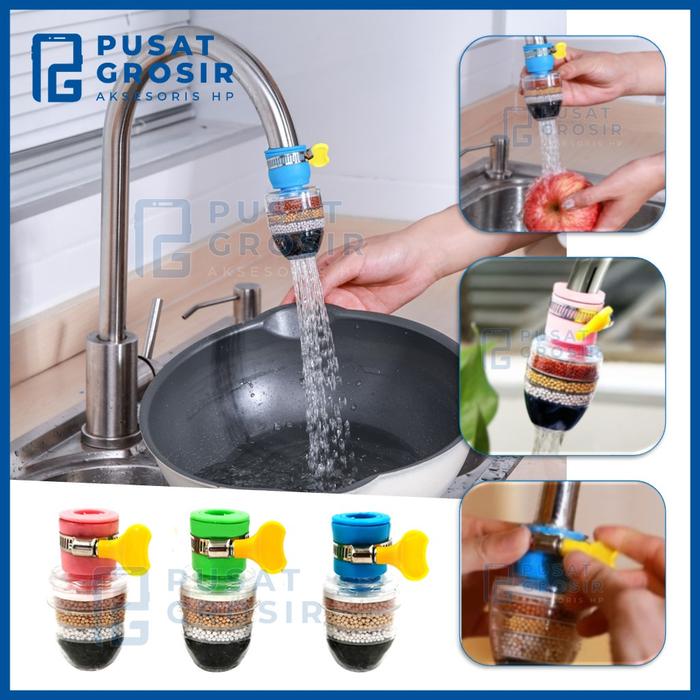 Gambar PH070 Sambungan Kran Air 4 Filter 6 Lapis Purifiers Saringan Keran Was dari cirenggurih undefined Tokopedia