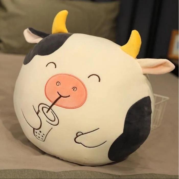 Gambar Boneka Sapi Hitam Coklat Bantal Model Sapi Cute Bahan Plush SNI - Btl Sapi Hitam dari Diary Boneka undefined Tokopedia