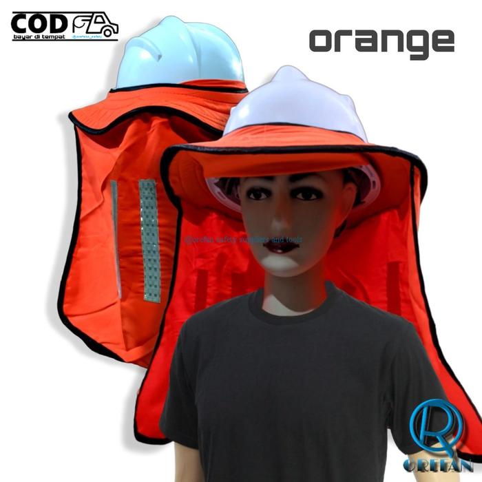 Gambar Sun Protection Cover Helm SUN BRIM (Pelindung panas untuk helm proyek) - Orange dari DISTRIBUTOR SAFETY undefined Tokopedia