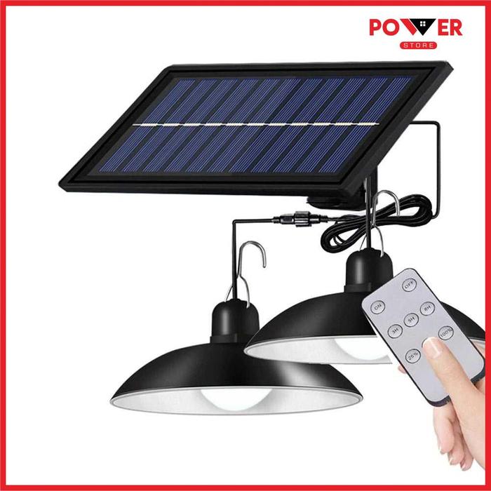 Gambar Lampu Gantung Hias Outdoor Solar Power IP65 Cool White 2 Lamp dari powerstore. undefined Tokopedia