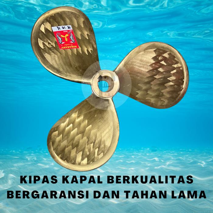Gambar Kipas Perahu 3 Daun Bawal 19x17 inchi Baling Propeller Kuningan - As 1 Inchi dari PJM PARTS undefined Tokopedia