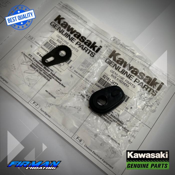 Gambar KARET DAMPER SET WASHER LAMPU SEIN NINJA R SS ORIGINAL KAWASAKI (SET) - Satu set, Damper sein dari Firman choating undefined Tokopedia