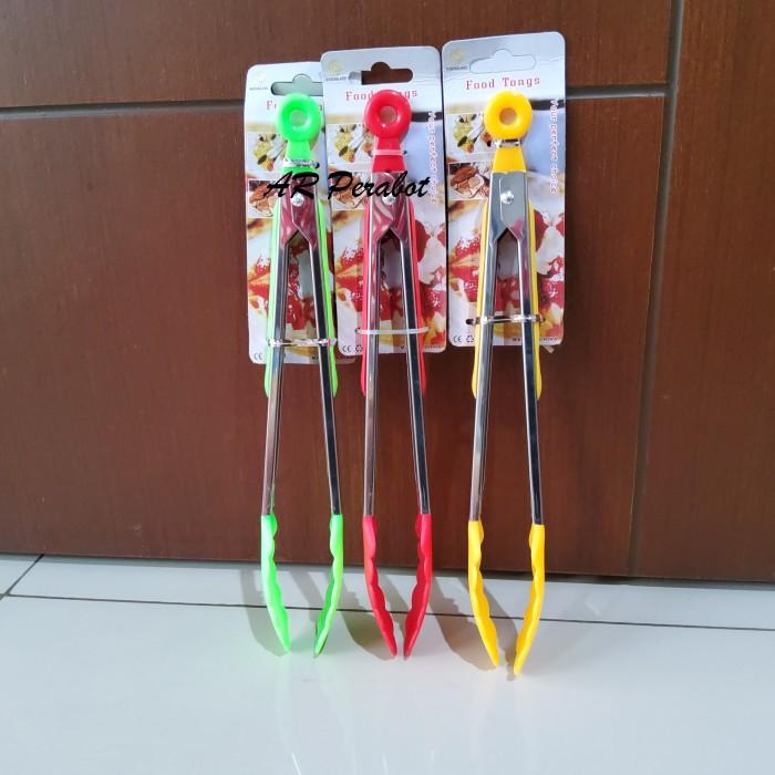Gambar Capitan Makanan Stainless Penjepit Silikon Capit Gorengan Panggang - BESAR dari AR Perabot Margahayu undefined Tokopedia