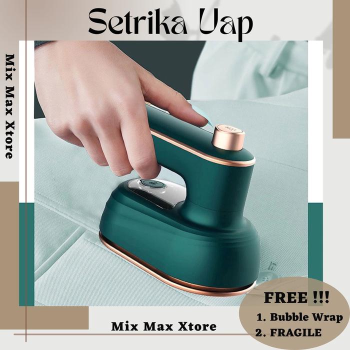 Gambar Setrika Uap Mini Steamer Ironing Handheld 50ml - Green Strika Portabel dari Mix Max Xtore undefined Tokopedia
