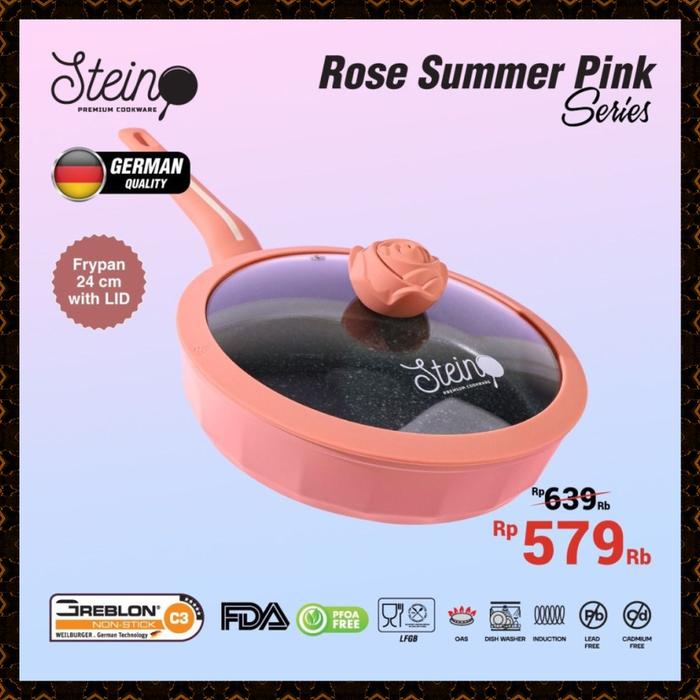 Gambar TEFLON PREMIUM STEINCOOKWARE ANTI LENGKET/FRYPAN ROSE - VIOLET TWIST, PACK BIASA dari Shenargrosircenter undefined Tokopedia