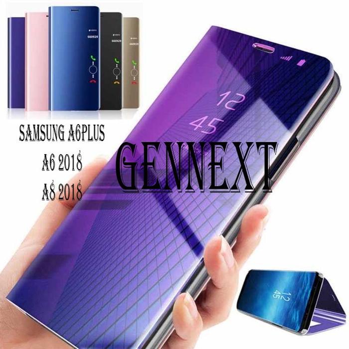 Jual New Samsung A6 A8 A6Plus Plus Flip 2018 Cover Mirror Standing
