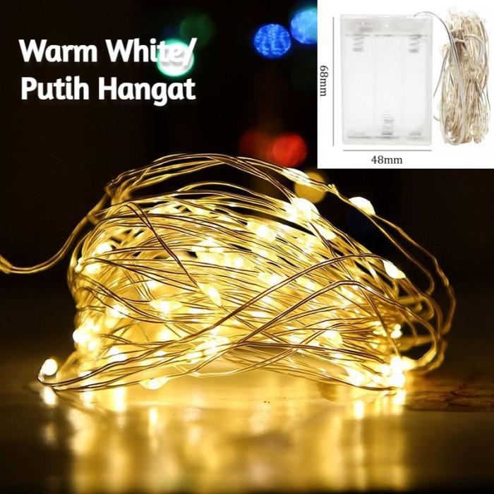 Gambar Lampu LED Fairy Light Tumblr Battery Powered Waterproof 3/5 Meter - Warm White, 5 Meter dari Lampu LED Store undefined Tokopedia