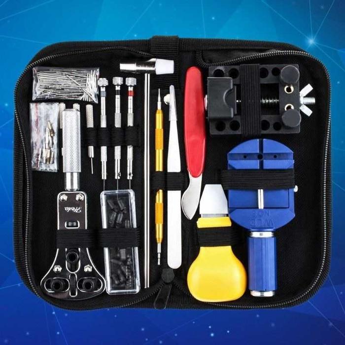 Gambar Peralatan Reparasi Jam Tangan Watch Repair Tool Kit Set - C10050 - Hitam dari Tinwy Homeware Store undefined Tokopedia