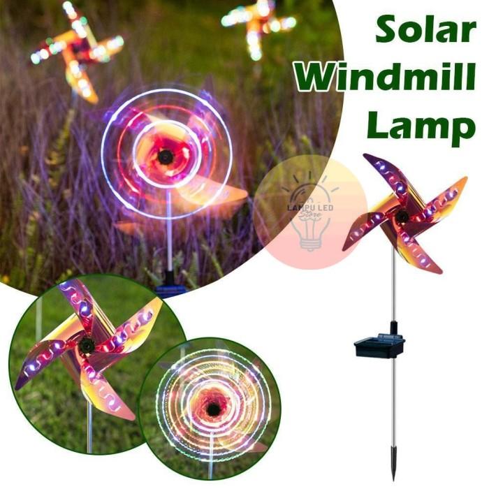 Gambar Lampu Taman Hias Solar Kincir Angin LED Outdoor Garden Stake LED Light dari Lampu LED Store undefined Tokopedia
