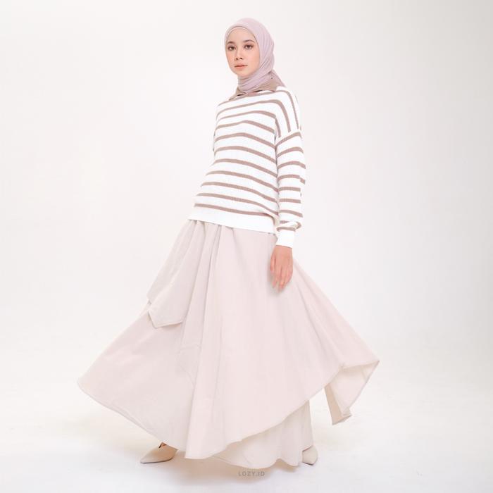 Gambar Theena Skirt ( Rok Linen ) - Cream dari HANAFATIH HIJAB undefined Tokopedia