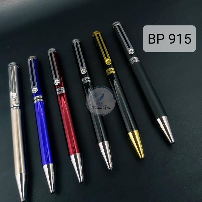 Gambar Pulpen Metal BP 915 Pen model terbaru bisa Custom Laser Logo & Nama - Black(Gold) dari Dunia Pen undefined Tokopedia