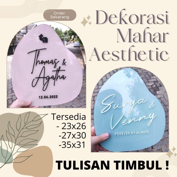 Gambar Mahar Acrylic Aesthetic Dekorasi nama mahar akrilik - 27x30, Breeze dari Littlecweetie undefined Tokopedia
