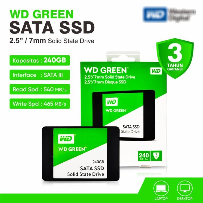 Gambar WD Green SSD 240GB 480GB - WDC Western Digital 480 GB Sata3 2.5" - 240GB dari Vertix Gadget Semarang undefined Tokopedia
