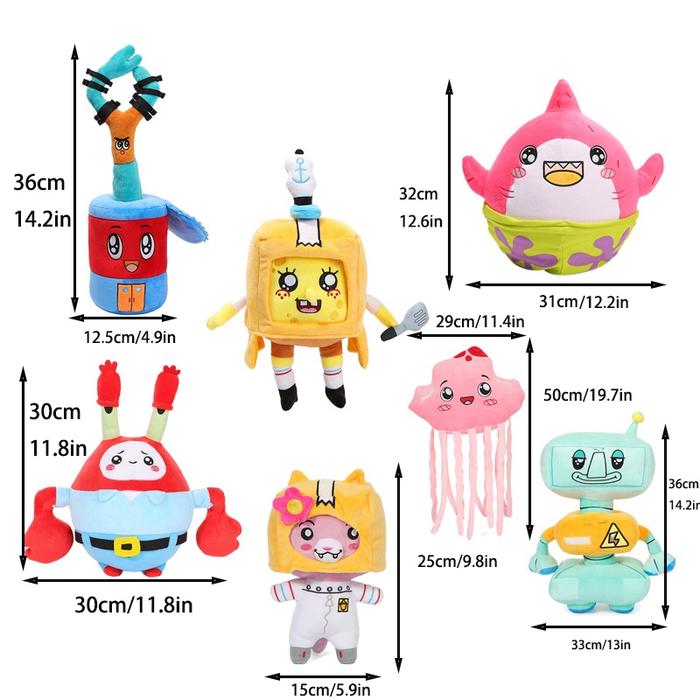 Gambar New Lankybox Spongebob × Boxy Spongebob Squarepants Plush Toy dari sijklo33 undefined Tokopedia