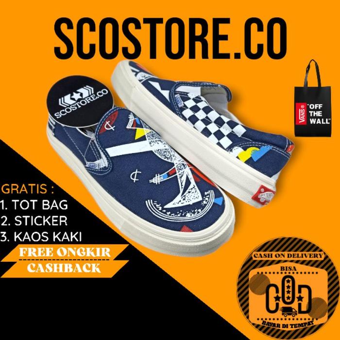 Gambar Sepatu Sneakers Vans Slip On Vault OG X MoMA Vasily Kandinsky Diskon dari kirana , undefined Tokopedia