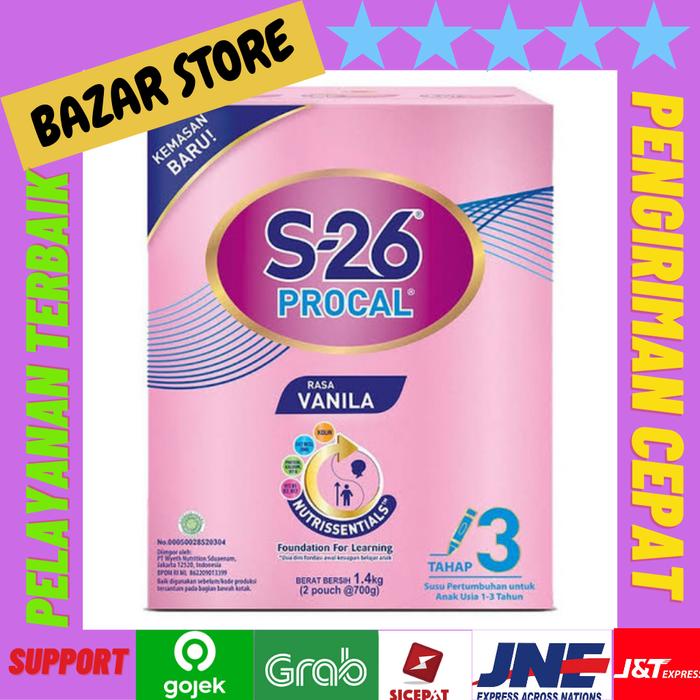Gambar SUSU PERTUMBUHAN ANAK S-26 PROCAL REGULAR 3 VANILA 700GR dari Bazar Branded Official undefined Tokopedia