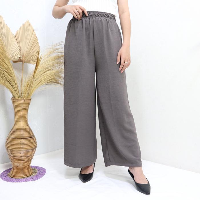 Gambar 40-80kg Celana Kulot Crinkle Highwaist | Kulot korean style Premium - DARKGREY dari Bryan Store_NEW undefined Tokopedia