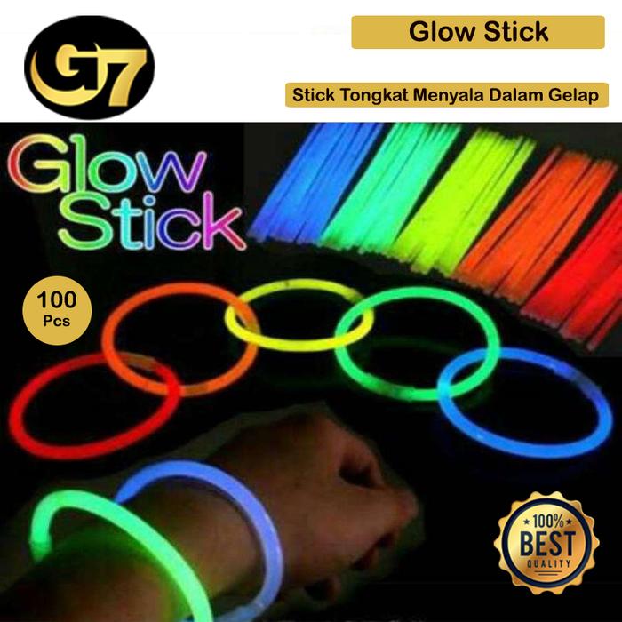 Gambar Glow In The Dark Stick Stik Fosfor Gelang Kalung Kacamata Mainan Event dari Go7 Store undefined Tokopedia