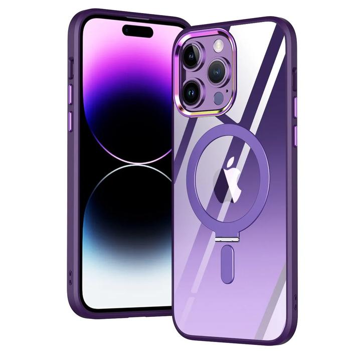 Gambar Myroots Magsafe Phone Case Untuk Iphone 12 Pro Max 12 Pro 12 Clear Stand - PURPLE, IP 12 PRO MAX dari Myroots store undefined Tokopedia
