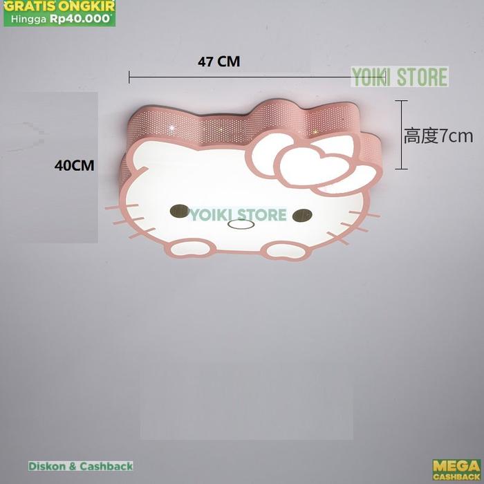 Gambar Y.S New Lampu Plafon LED Kartun Hello Kitty Untuk Kamar Tidur Anak - Kecil-Pink, Cahaya Putih dari YOIKI JKTSTORE undefined Tokopedia