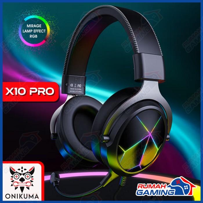 Jual GAMING HEADSET ONIKUMA X10 PRO MIC RGB NOICE