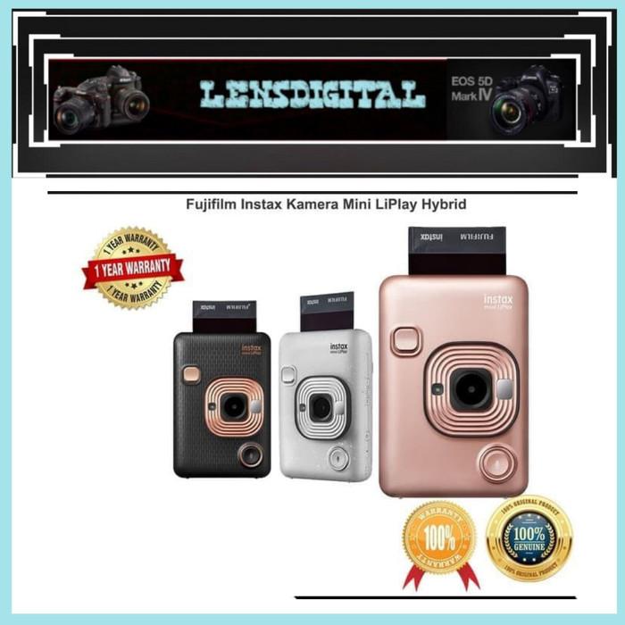 Jual FUJIFILM INSTAX MINI LIPLAY HYBRID INSTANT CAMERA RESMI-BLUSH