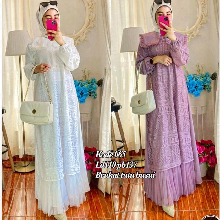 Gambar Grosir Clarissa Dress Brokat Wanita Gamis Raya Terbaru Ori dari Jauza Official Store7 undefined Tokopedia