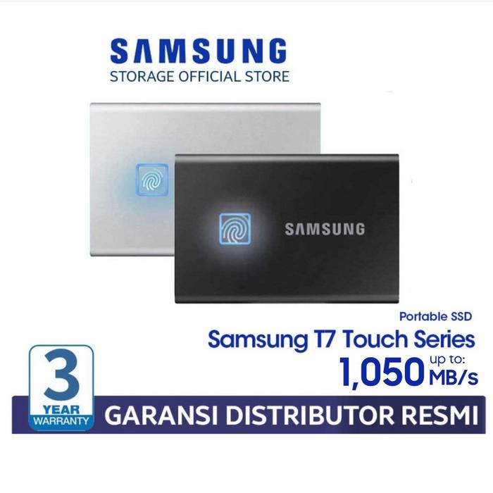 Jual Samsung SSD T7 Touch 500GB 1TB 2TB Fingerprint Portable SSD