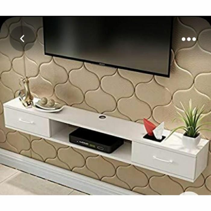 Gambar Meja tv gantung pinti laci minimalis modern - 120x20x20 - Putih, 120 x 20 x 20 dari Ummu_Design undefined Tokopedia