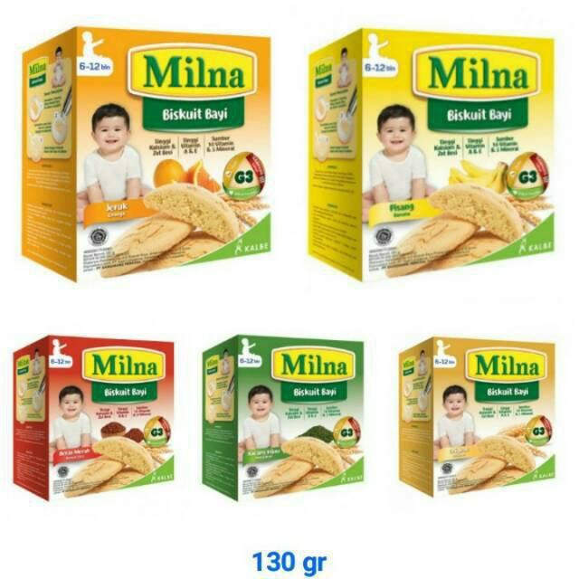 Gambar MILNA biskuit bayi 6-12 bulan 130gr / apel jeruk 65gr - apel jeruk 65gr dari little yuri undefined Tokopedia