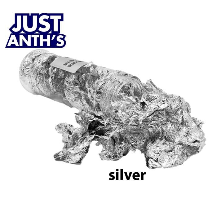 Gambar Edible Gold Sheet Leaf Paper Kertas Emas Kue Food Cake Fondant - silver dari Anth's Kitchen undefined Tokopedia