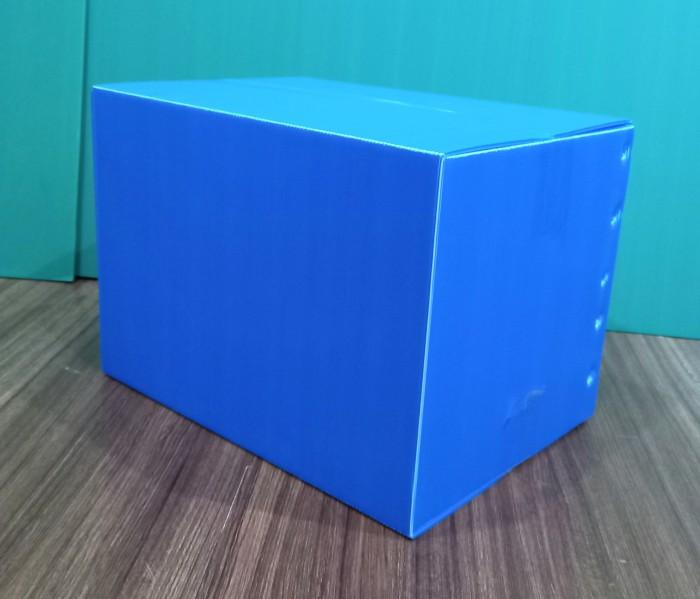 Gambar kt kardus plastik impraboard box parcel ukuran 35x25x25 cm - Biru dari Master Kardus undefined Tokopedia