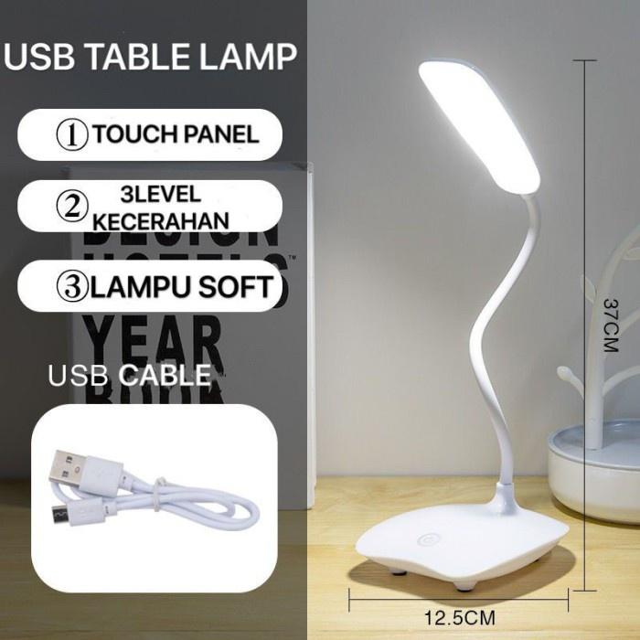 Lampu Meja Belajar Model Sentuh Led Lamp Desktop Rechargeable Mode