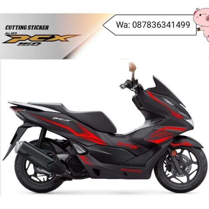 Gambar Stiker pcx 160 cutting sticker pcx 160 body hitam sticker merah - sticker body dari Sticker Shop97 undefined Tokopedia